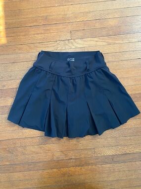 Aerie Black Pleated Skirt with Belt Loops